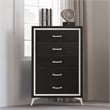 New Classic Furniture Huxley Solid Wood 5-Drawer Chest in Black