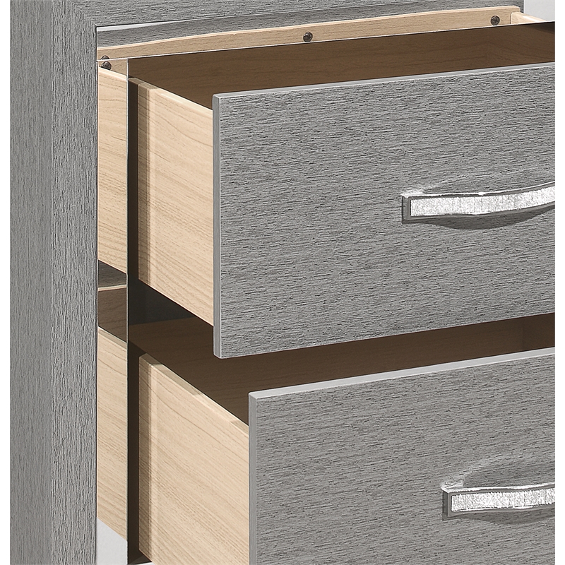 New Classic Furniture Huxley 2-Drawer Solid Wood Nightstand in Gray