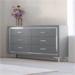 New Classic Furniture Huxley 6-Drawer Solid Wood Dresser in Gray