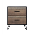 New Classic Furniture Elk River Solid Wood 2-Drawer Nightstand in Rustic Brown
