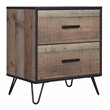 New Classic Furniture Elk River Solid Wood 2-Drawer Nightstand in Rustic Brown