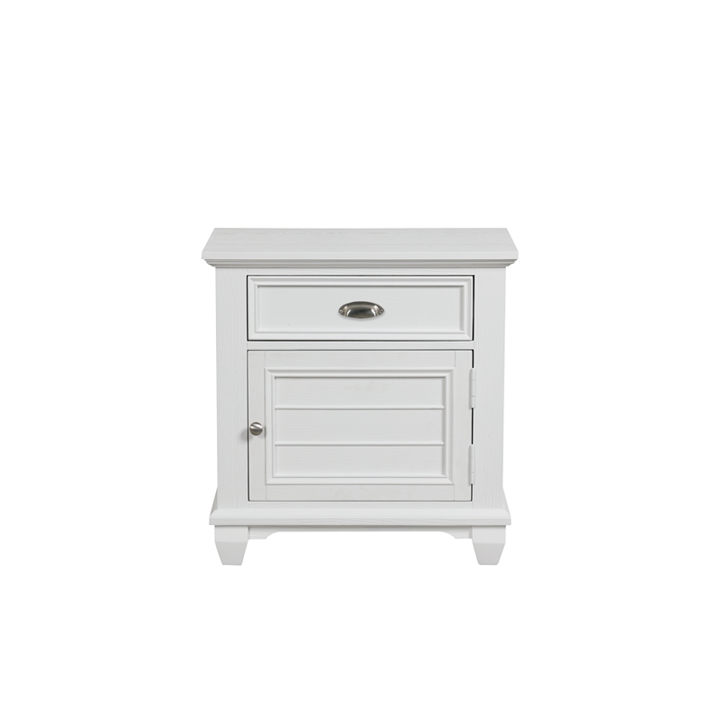New Classic Furniture Jamestown Solid Wood 2-Drawer Nightstand in White