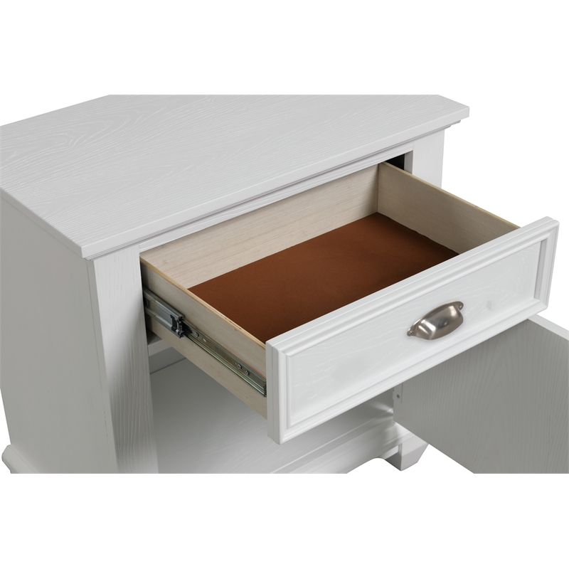 New Classic Furniture Jamestown Solid Wood 2-Drawer Nightstand in White