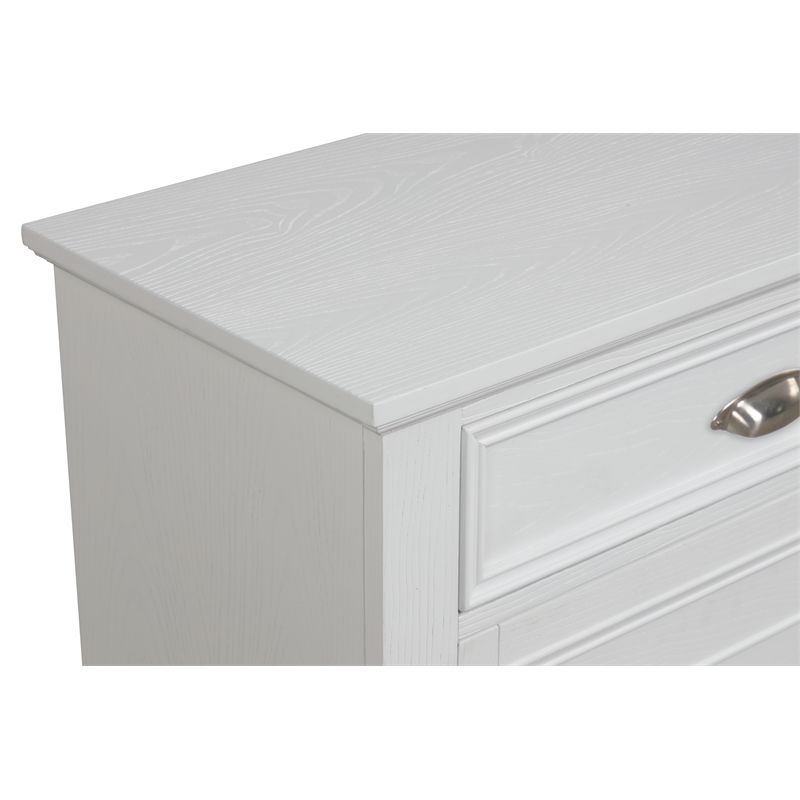 New Classic Furniture Jamestown Solid Wood 2-Drawer Nightstand in White