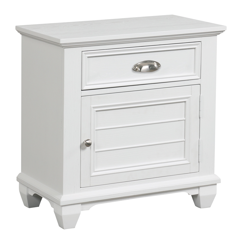 New Classic Furniture Jamestown Solid Wood 2-Drawer Nightstand in White