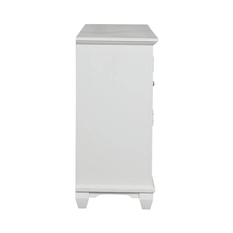 New Classic Furniture Jamestown Solid Wood 5-Drawer Dresser in White