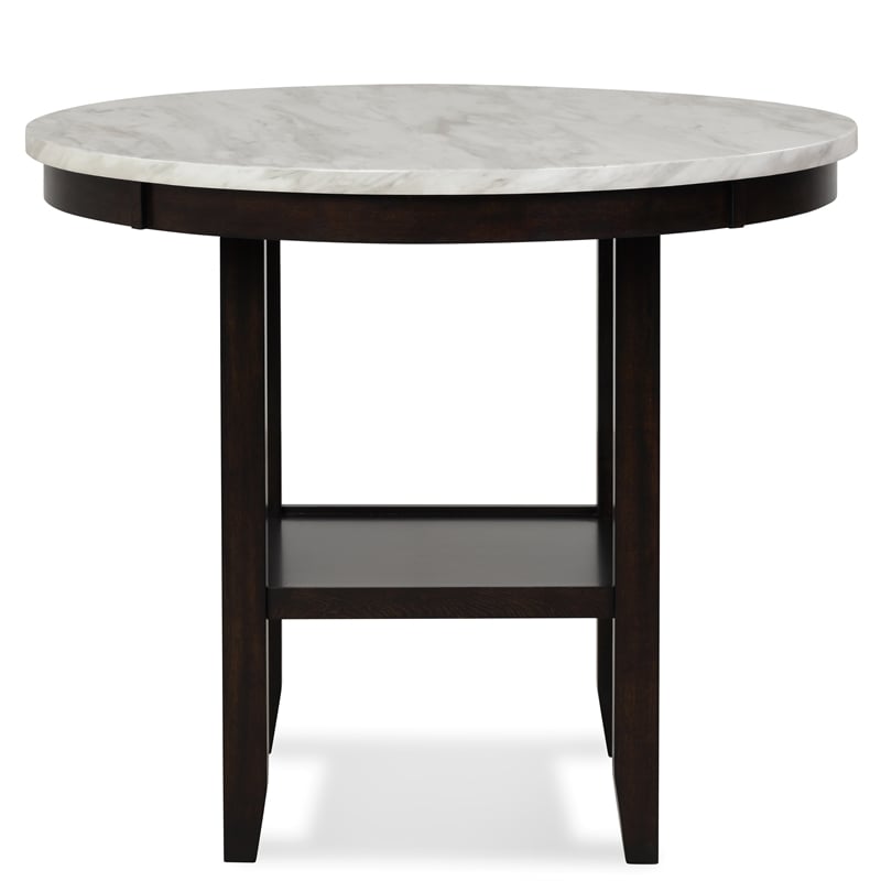 New Classic Celeste 5-Piece Wood Round Counter Table Set in Blue
