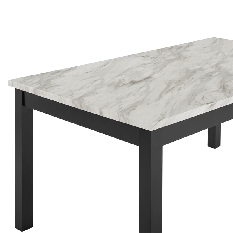 New Classic Celeste 5-Piece Wood Rectangle Dining Table Set in Gray