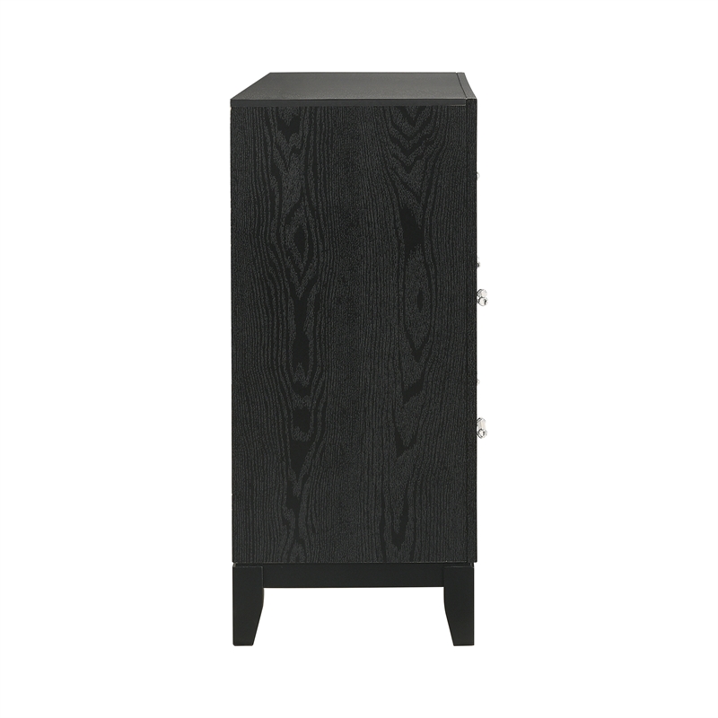 New Classic Furniture Obsidian 6-Drawer Solid Wood Dresser in Black