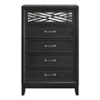 New Classic Furniture Obsidian 5-Drawer Solid Wood Chest in Black