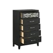 New Classic Furniture Obsidian 5-Drawer Solid Wood Chest in Black