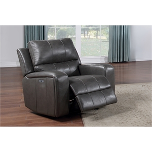 new classic furniture linton leather glider recliner with power footrest