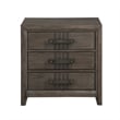 New Classic Furniture Landon 3-Drawer Solid Wood Nightstand in Walnut