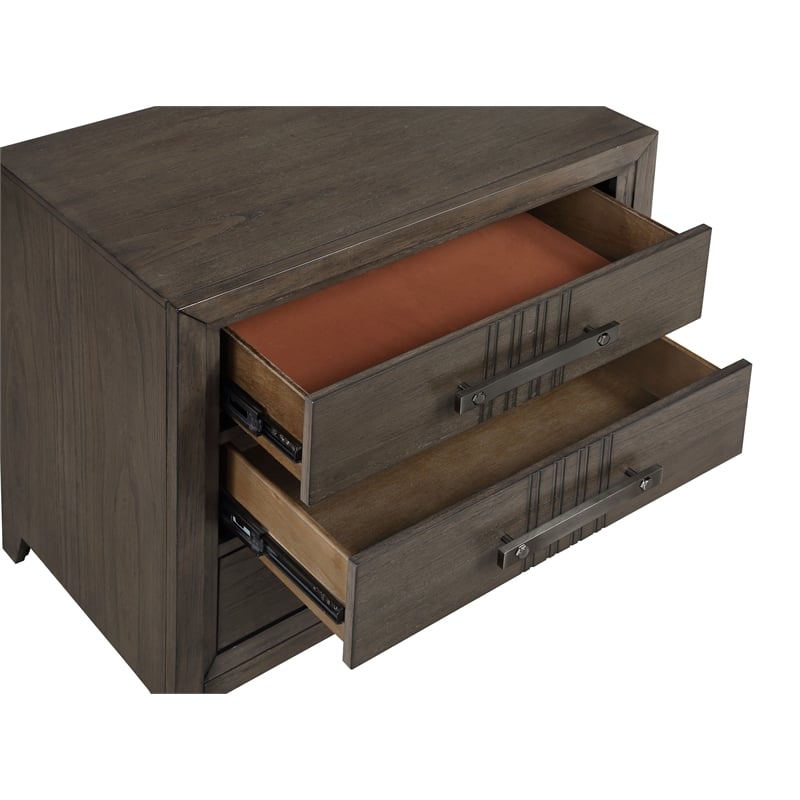 New Classic Furniture Landon 3-Drawer Solid Wood Nightstand in Walnut