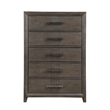 New Classic Furniture Landon 5-Drawer Solid Wood Chest in Walnut