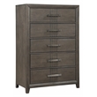 New Classic Furniture Landon 5-Drawer Solid Wood Chest in Walnut