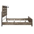 New Classic Furniture Misty Lodge Wood Full Panel Bed in Gray