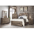 New Classic Furniture Misty Lodge Wood Full Panel Bed in Gray