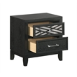 New Classic Furniture Obsidian 2-Drawer Solid Wood Nightstand in Black