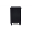 New Classic Furniture Tamarack Solid Wood 2-Drawer Nightstand in Black