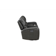 New Classic Furniture Linton Leather Console Loveseat w/ Power Footrest in Gray