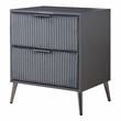 New Classic Furniture Kailani Contemporary Wood 2-Drawer Nightstand in Gray