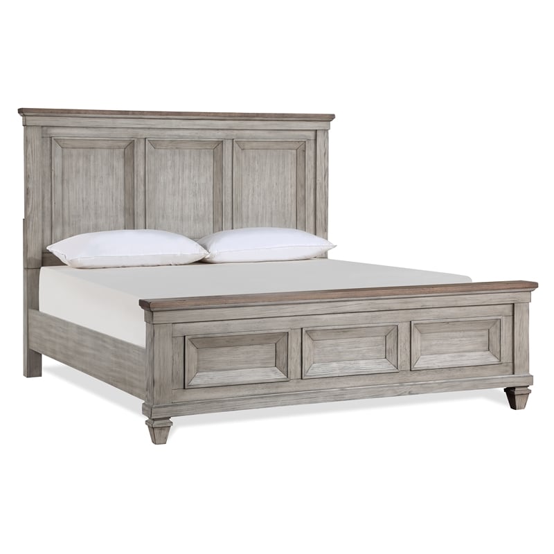 New Classic Furniture Mariana Solid Wood King Bed in Vintage Cream