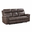 New Classic Furniture Quade 2-Piece Fabric Power Loveseat and Sofa Set in Mocha