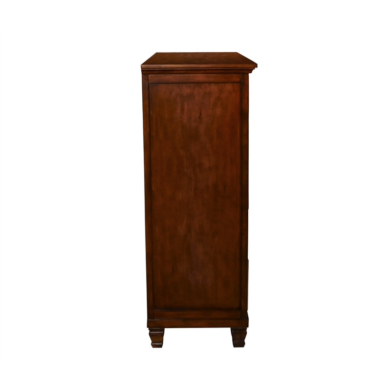 New Classic Furniture Tamarack Solid Wood 5-Drawer Chest in Cherry