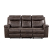 New Classic Furniture Quade Polyester Fabric Sofa with Power Footrest in Mocha