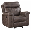 New Classic Furniture Quade Polyester Fabric Glider Recliner in Mocha