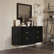 New Classic Furniture Kailani Wood Dresser with Mirror Set in Black