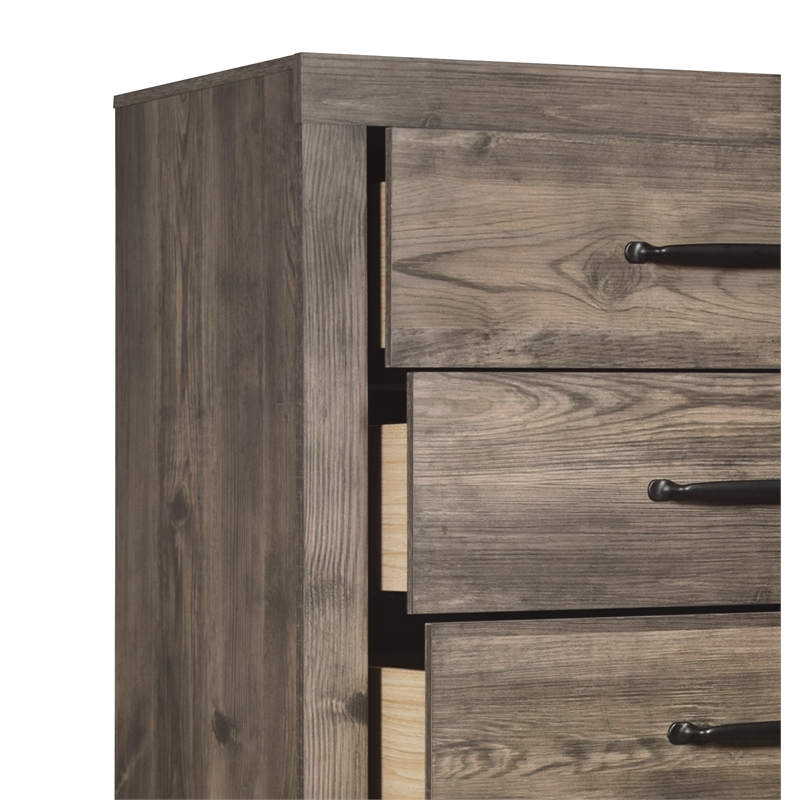 New Classic Furniture Misty Lodge 5-Drawer Wood Chest in Gray