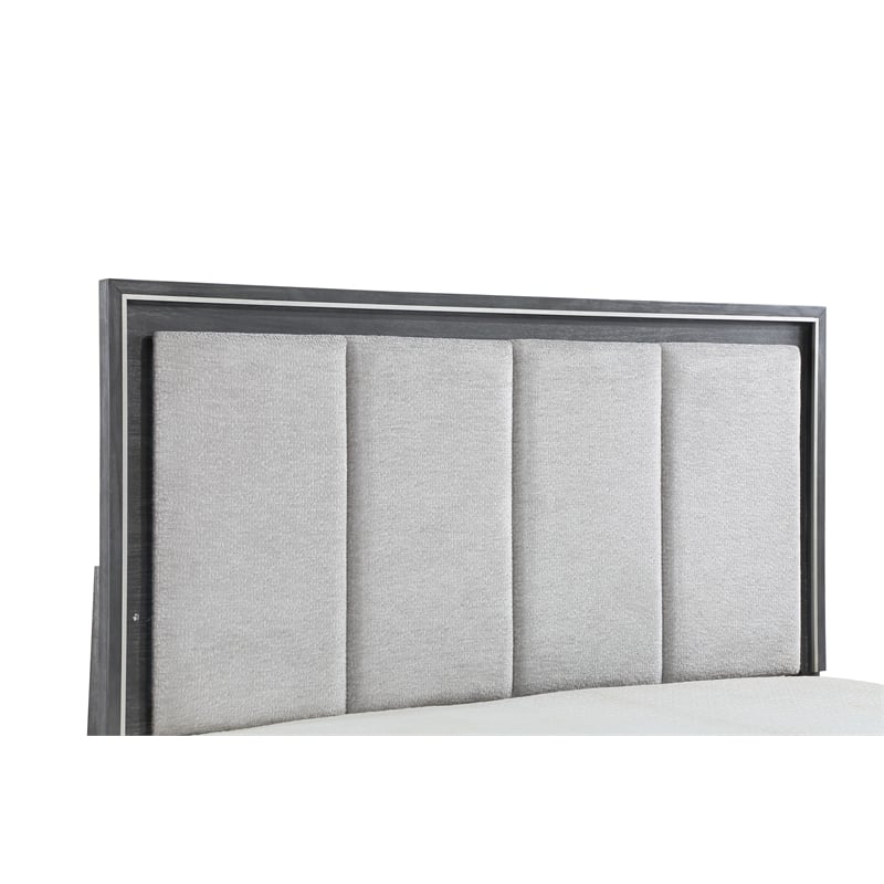 New Classic Furniture Odessa Solid Wood Queen Panel Bed in Charcoal