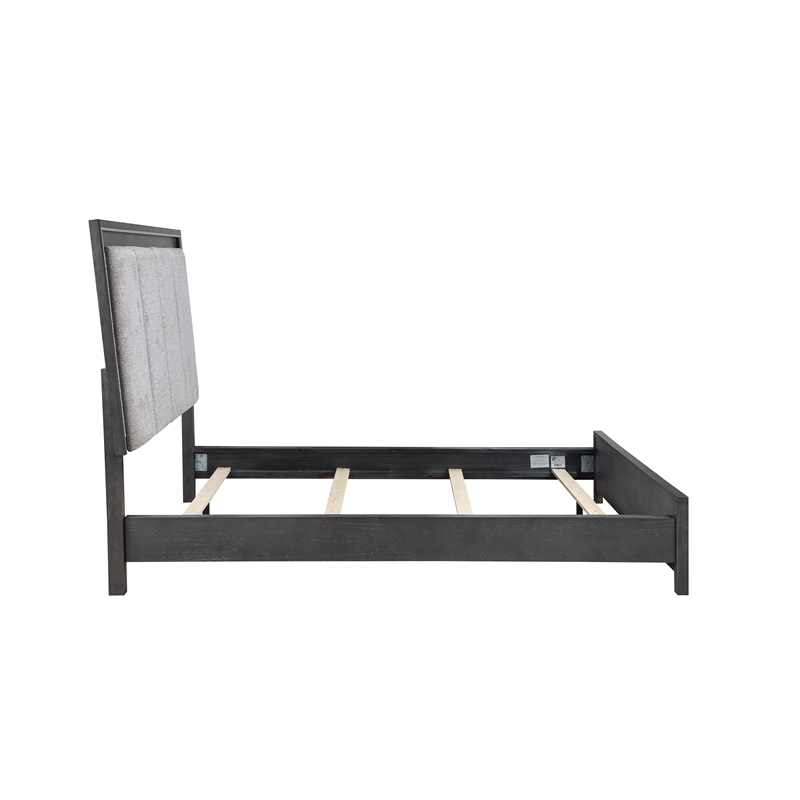 New Classic Furniture Odessa Solid Wood Queen Panel Bed in Charcoal