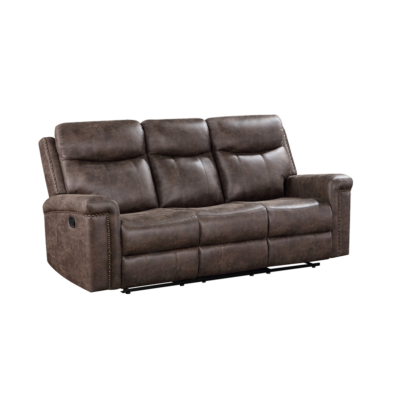 New Classic Furniture Quade 2-Piece Fabric Loveseat and Sofa Set in Mocha