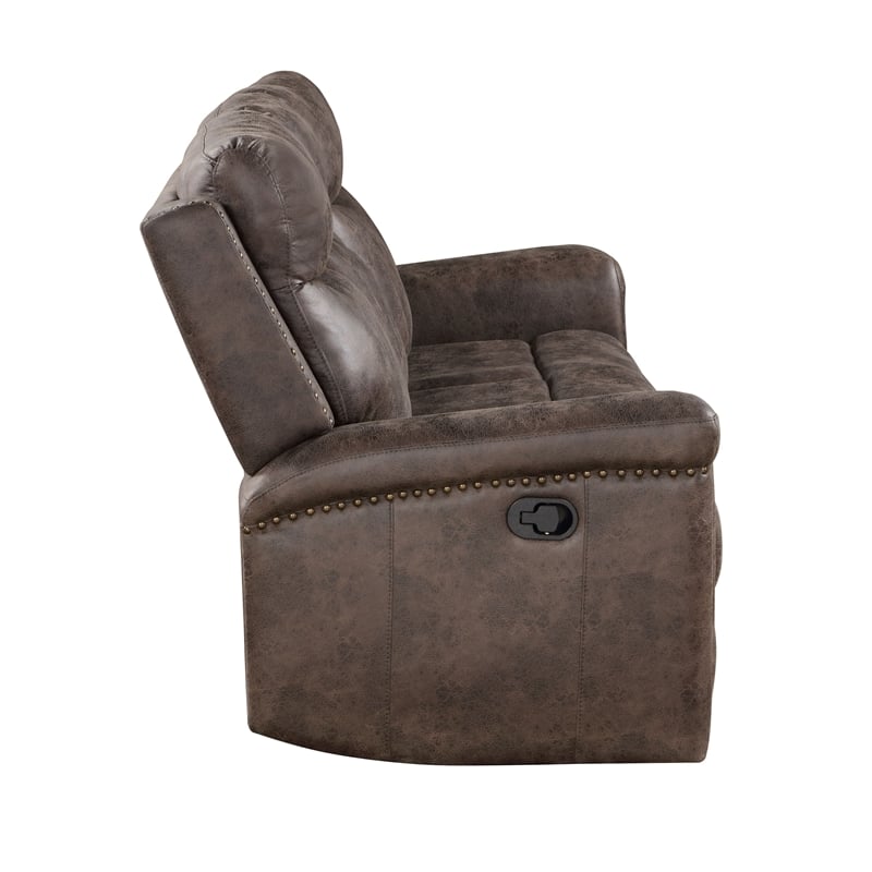 New Classic Furniture Quade 2-Piece Fabric Loveseat and Sofa Set in Mocha