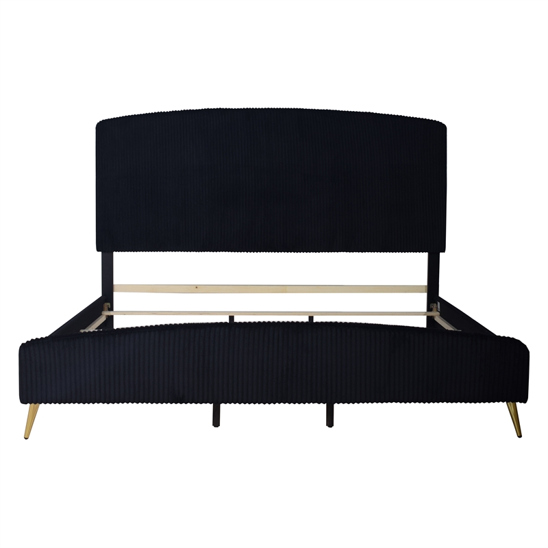 New Classic Furniture Kailani Wood King Upholstered Bed in Black