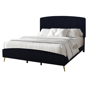 New Classic Furniture Kailani Wood King Upholstered Bed in Black