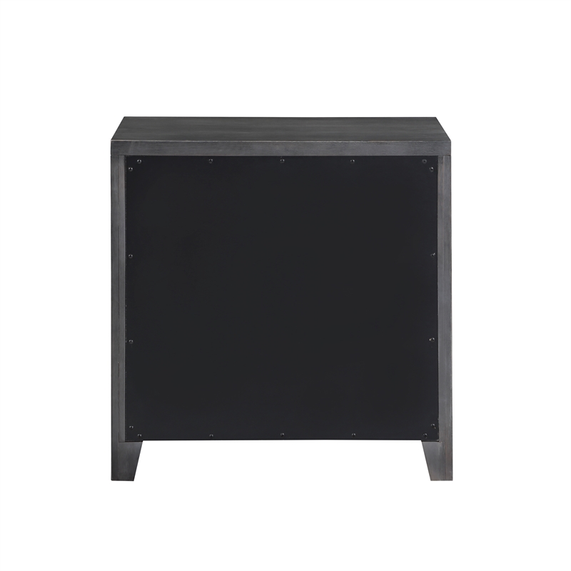 New Classic Furniture Odessa 2-Drawer Solid Wood Nightstand in Charcoal