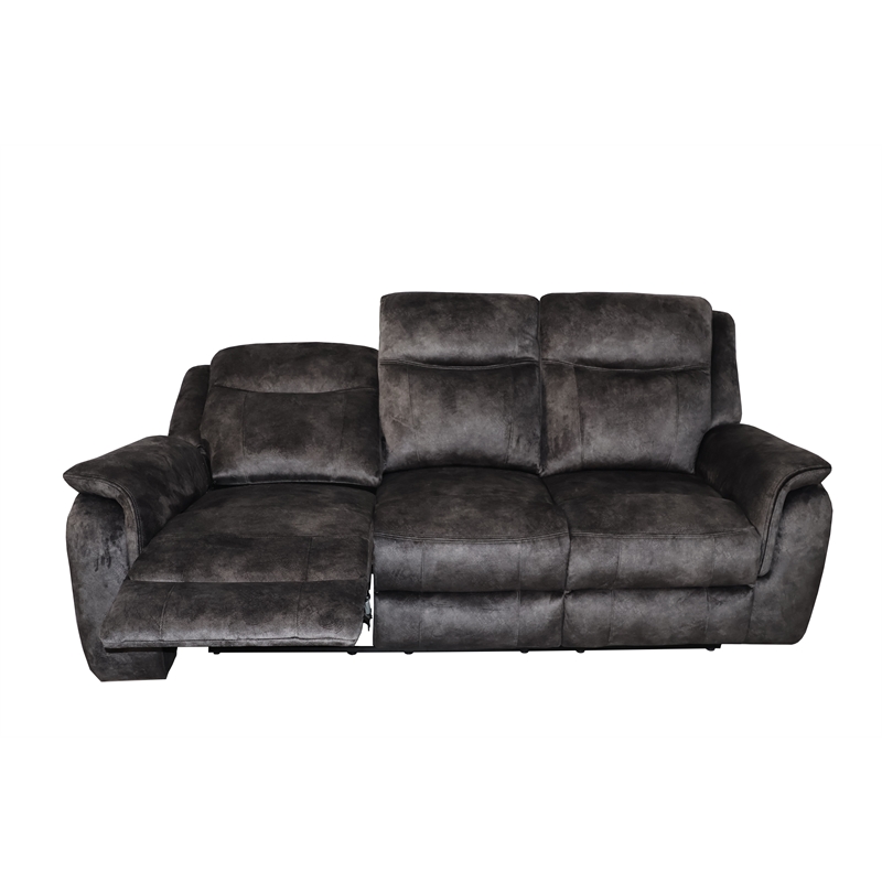 New Classic Furniture Park City Polyester Fabric Power Sofa in Slate