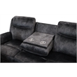 New Classic Furniture Park City Polyester Fabric Power Sofa in Slate