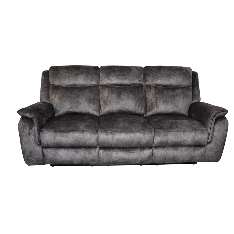 New Classic Furniture Park City Polyester Fabric Sofa in Slate
