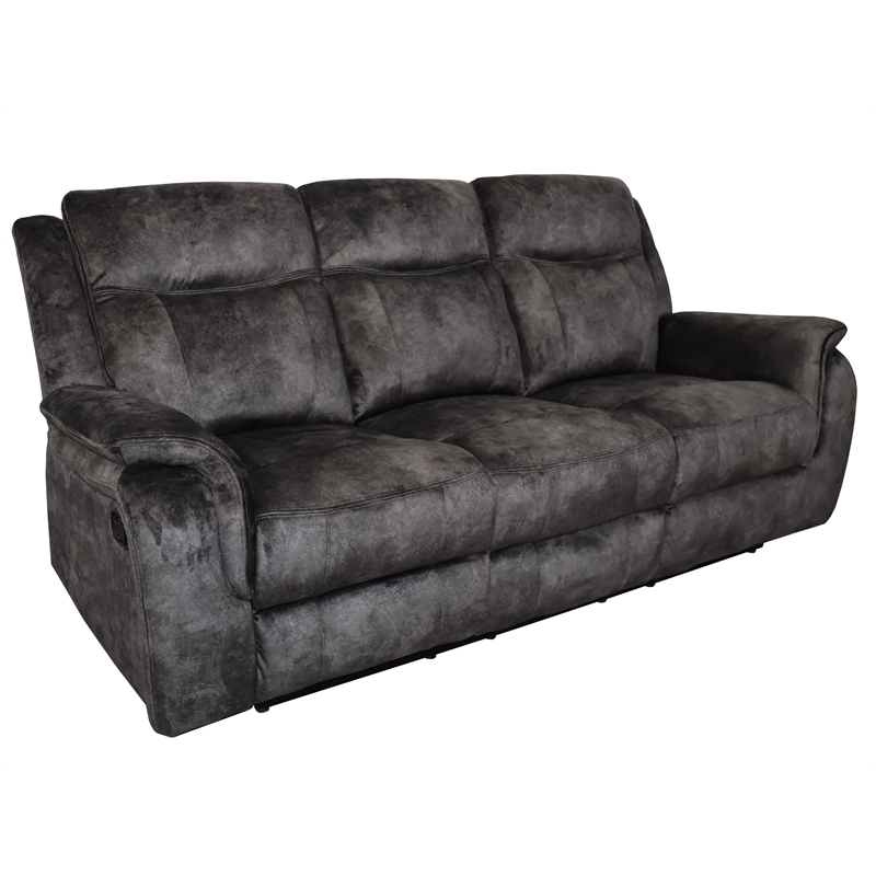 New Classic Furniture Park City Polyester Fabric Sofa in Slate