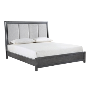 New Classic Furniture Odessa Solid Wood King Panel Bed in Charcoal
