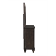 New Classic Furniture Sevilla Solid Wood Dresser with Mirror Set in Walnut