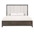 New Classic Furniture Landon Solid Wood King Storage Bed in Walnut