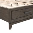 New Classic Furniture Landon Solid Wood King Storage Bed in Walnut