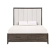 New Classic Furniture Landon Solid Wood Queen Storage Bed in Walnut