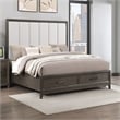 New Classic Furniture Landon Solid Wood Queen Storage Bed in Walnut